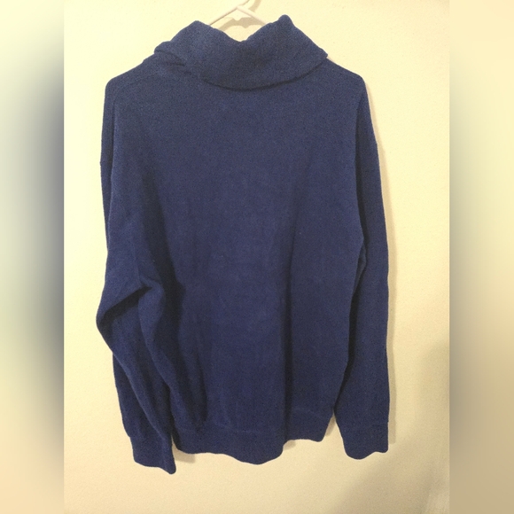 Polo Ralph Lauren Shawl Collar Pullover Sweater Men Large Royal Blue - Picture 2 of 6